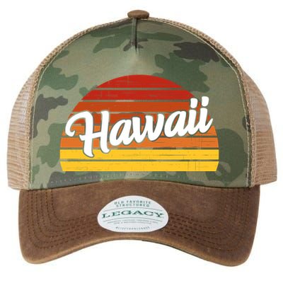 Hawaii Sunset Retro Vintage Legacy Tie Dye Trucker Hat