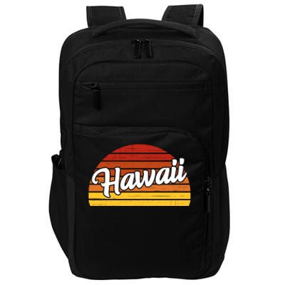 Hawaii Sunset Retro Vintage Impact Tech Backpack