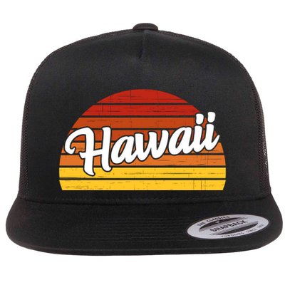 Hawaii Sunset Retro Vintage Flatbill Hat