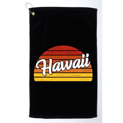 Hawaii Sunset Retro Vintage Golf Towel
