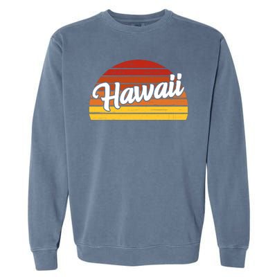 Hawaii Sunset Retro Vintage Garment-Dyed Sweatshirt