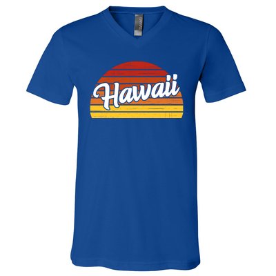 Hawaii Sunset Retro Vintage V-Neck T-Shirt