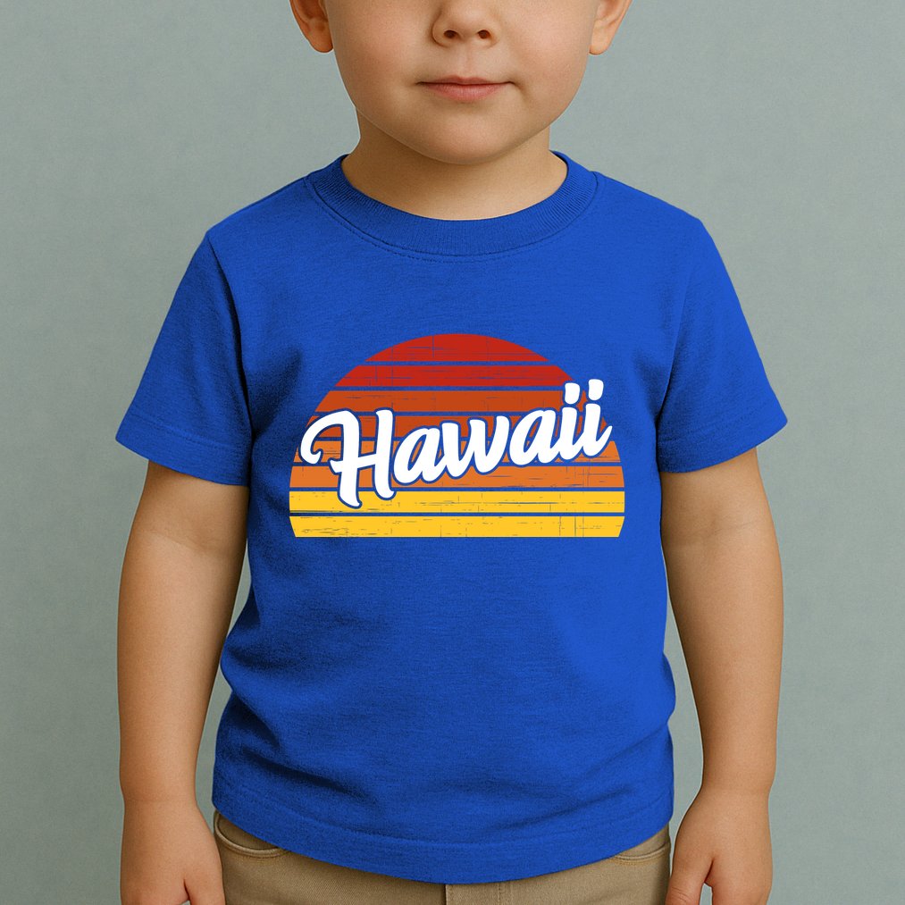 Hawaii Sunset Retro Vintage Toddler T-Shirt