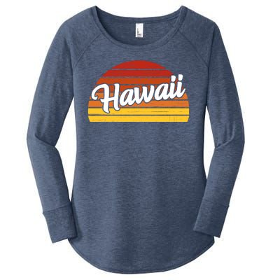 Hawaii Sunset Retro Vintage Women's Perfect Tri Tunic Long Sleeve Shirt