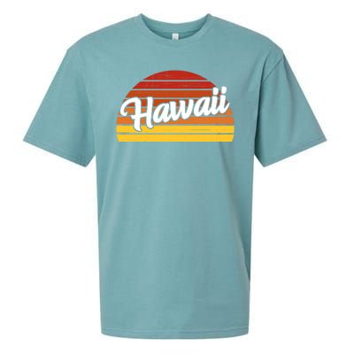 Hawaii Sunset Retro Vintage Sueded Cloud Jersey T-Shirt