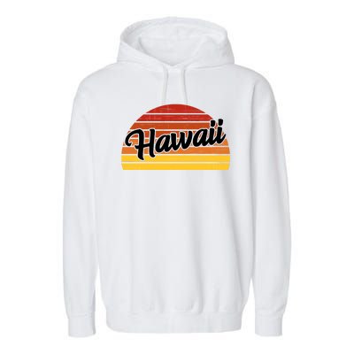 Hawaii Sunset Retro Vintage Garment-Dyed Fleece Hoodie