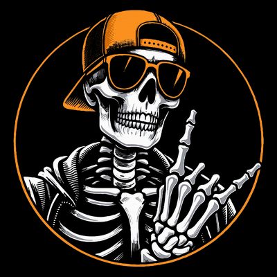 Halloween Skeleton Rock Hand Rocker T-Shirt