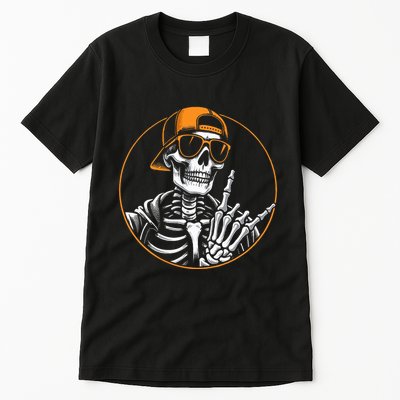 Halloween Skeleton Rock Hand Rocker Tall T-Shirt