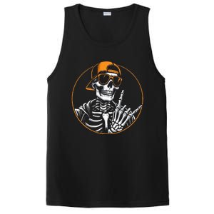 Halloween Skeleton Rock Hand Rocker PosiCharge Competitor Tank