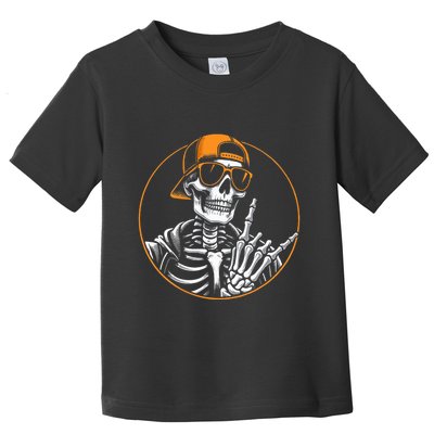 Halloween Skeleton Rock Hand Rocker Toddler T-Shirt