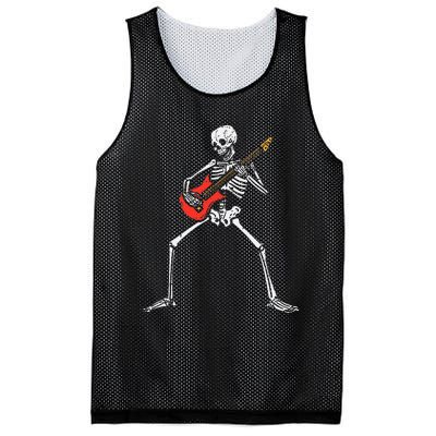 Halloween Skeleton Rocker Guitar Punk Rock Costume Mesh Reversible Basketball Jersey Tank