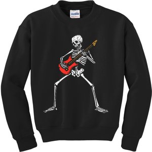 Halloween Skeleton Rocker Guitar Punk Rock Costume Kids Sweatshirt