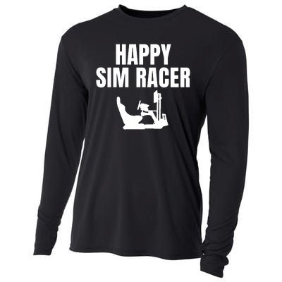 Happy Sim Racer Fun Esport Car Racing Sim Funny Sim Racer Sim Racing Cockpit Cooling Performance Long Sleeve Crew