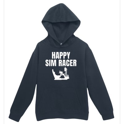 Happy Sim Racer Fun Esport Car Racing Sim Funny Sim Racer Sim Racing Cockpit Urban Pullover Hoodie