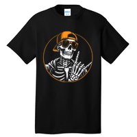 Halloween Skeleton Rock Hand Rocker Rock Music Tall T-Shirt