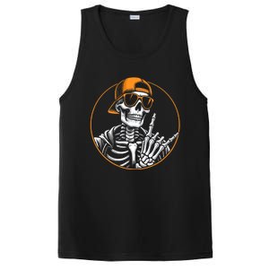 Halloween Skeleton Rock Hand Rocker Rock Music PosiCharge Competitor Tank