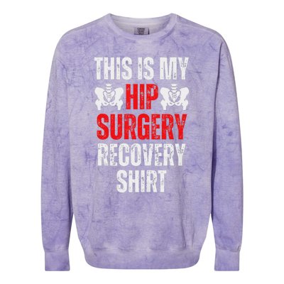 Hip Surgery Recovery Funny Gag Design Colorblast Crewneck Sweatshirt