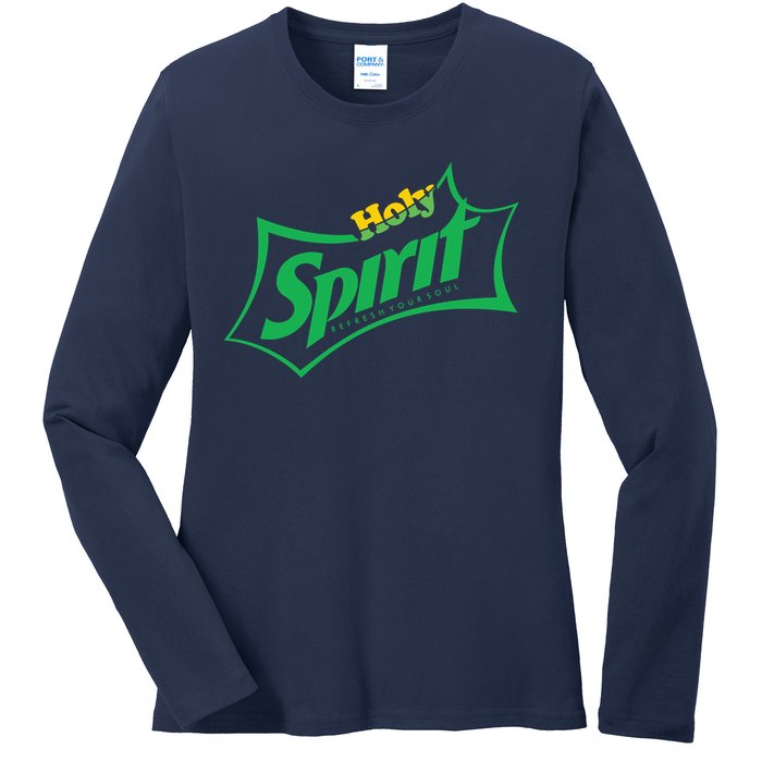 Holy Spirit Refresh Your Soul Ladies Long Sleeve Shirt