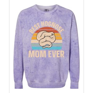 Hognose Snake Reptile Retro Best Hognose Mom Ever Gift Colorblast Crewneck Sweatshirt