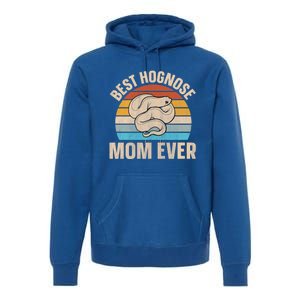 Hognose Snake Reptile Retro Best Hognose Mom Ever Gift Premium Hoodie