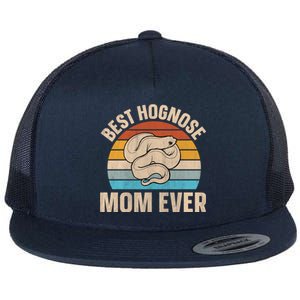 Hognose Snake Reptile Retro Best Hognose Mom Ever Gift Flat Bill Trucker Hat