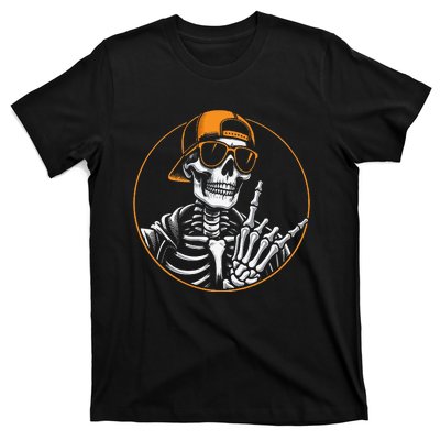 Halloween Skeleton Rock Hand Rocker T-Shirt