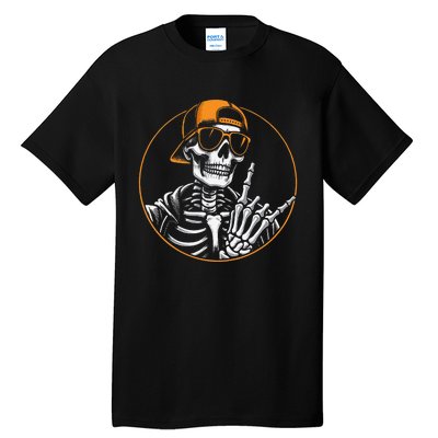 Halloween Skeleton Rock Hand Rocker Tall T-Shirt