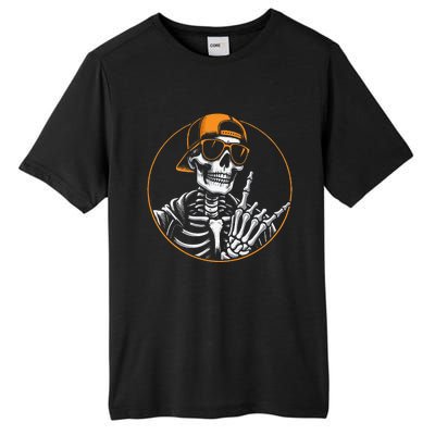 Halloween Skeleton Rock Hand Rocker Tall Fusion ChromaSoft Performance T-Shirt