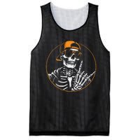 Halloween Skeleton Rock Hand Rocker Mesh Reversible Basketball Jersey Tank