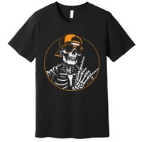 Halloween Skeleton Rock Hand Rocker Premium T-Shirt