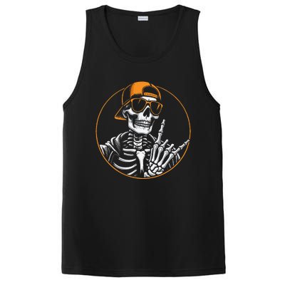 Halloween Skeleton Rock Hand Rocker PosiCharge Competitor Tank