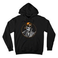 Halloween Skeleton Rock Hand Rocker Tall Hoodie