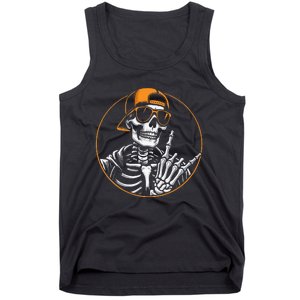 Halloween Skeleton Rock Hand Rocker Tank Top