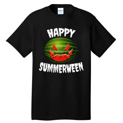 Happy Summerween Retro Watermelon Jack O Lantern Tall T-Shirt