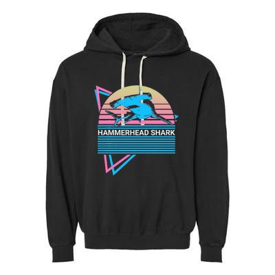 Hammerhead Shark Retro Garment-Dyed Fleece Hoodie