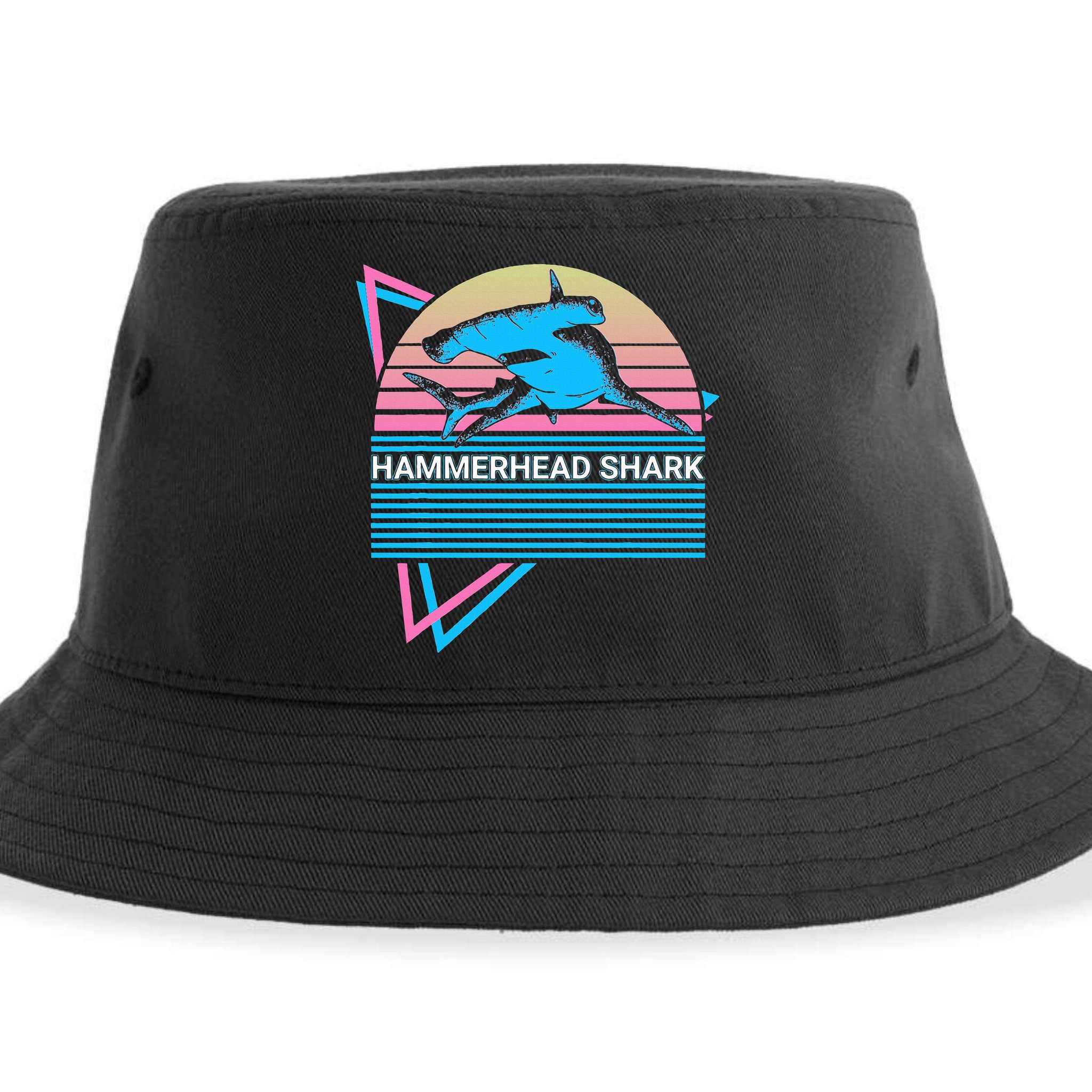 Hammerhead Shark Retro Sustainable Bucket Hat