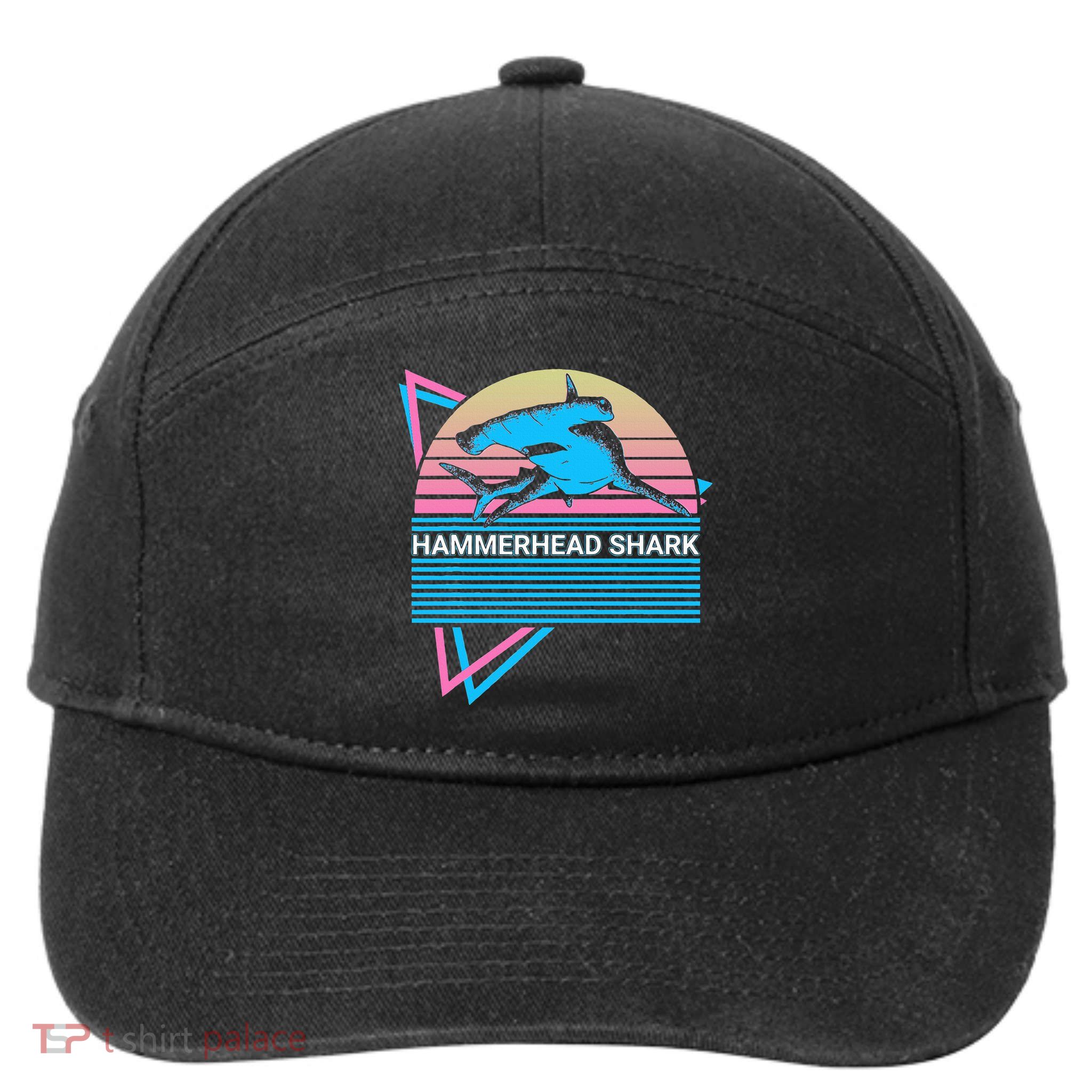 Hammerhead Shark Retro 7-Panel Snapback Hat