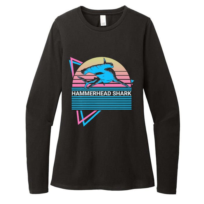 Hammerhead Shark Retro Womens CVC Long Sleeve Shirt