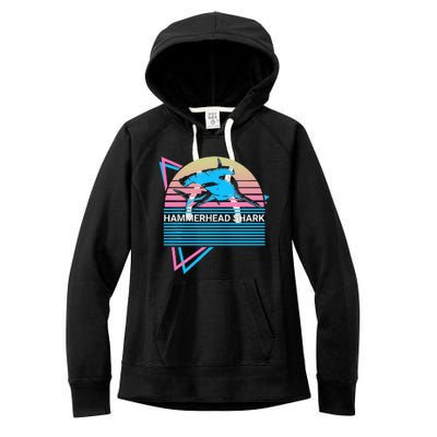 Hammerhead Shark Retro Women's Fleece Hoodie