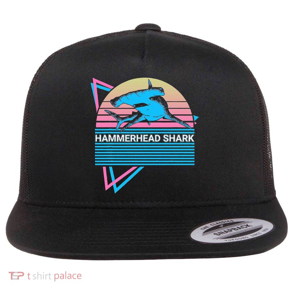 Hammerhead Shark Retro Flatbill Hat