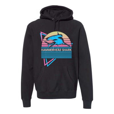 Hammerhead Shark Retro Premium Hoodie