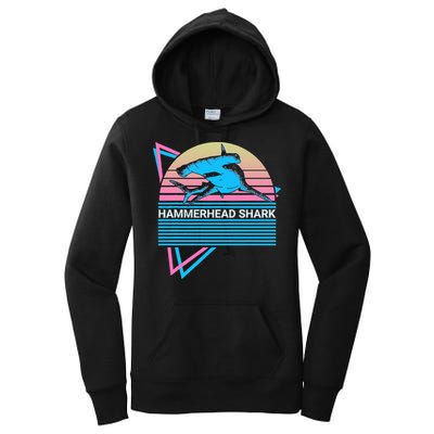 Hammerhead Shark Retro Women's Pullover Hoodie