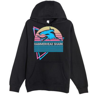 Hammerhead Shark Retro Premium Pullover Hoodie