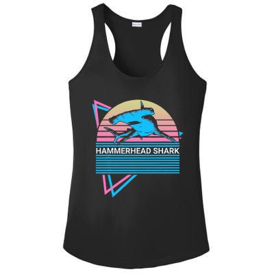 Hammerhead Shark Retro Ladies PosiCharge Competitor Racerback Tank