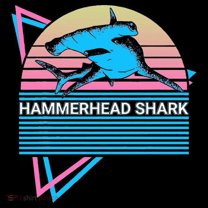 Hammerhead Shark Retro Cooling Performance Long Sleeve Crew