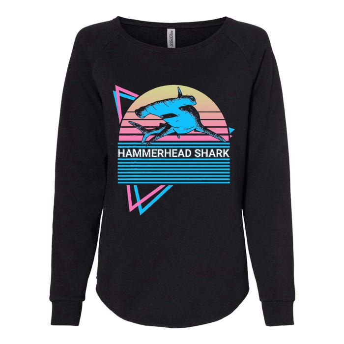 Hammerhead Shark Retro Womens California Wash Sweatshirt