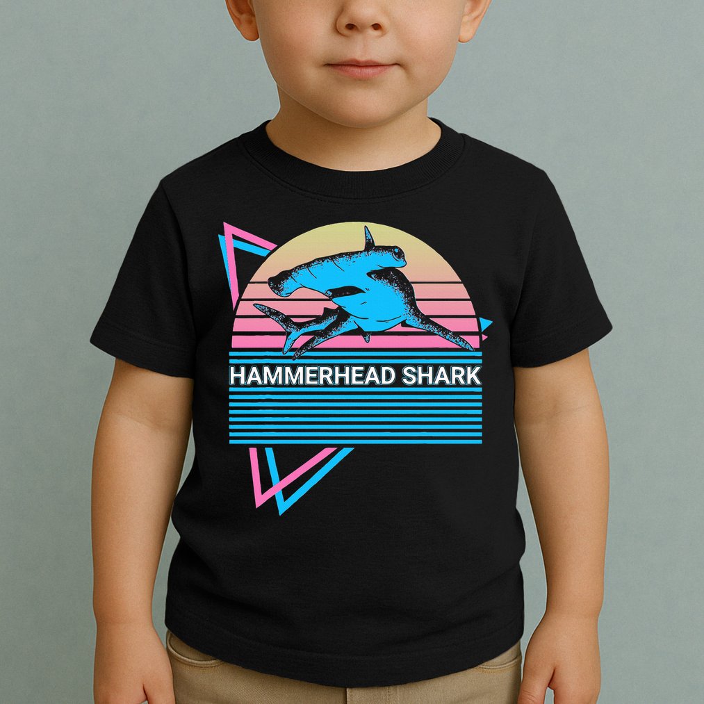 Hammerhead Shark Retro Toddler T-Shirt