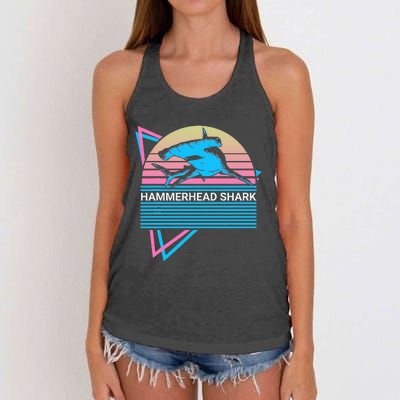 Hammerhead Shark Retro Women's Knotted Racerback Tank