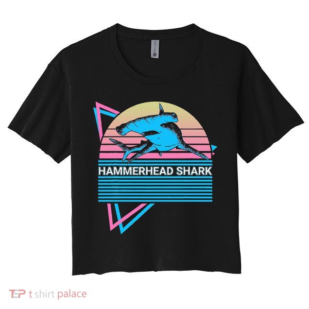 Hammerhead Shark Retro Crop Top