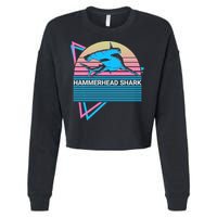 Hammerhead Shark Retro Cropped Pullover Crew